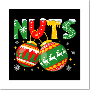 Nuts Christmas Matching Couple Chestnuts Posters and Art